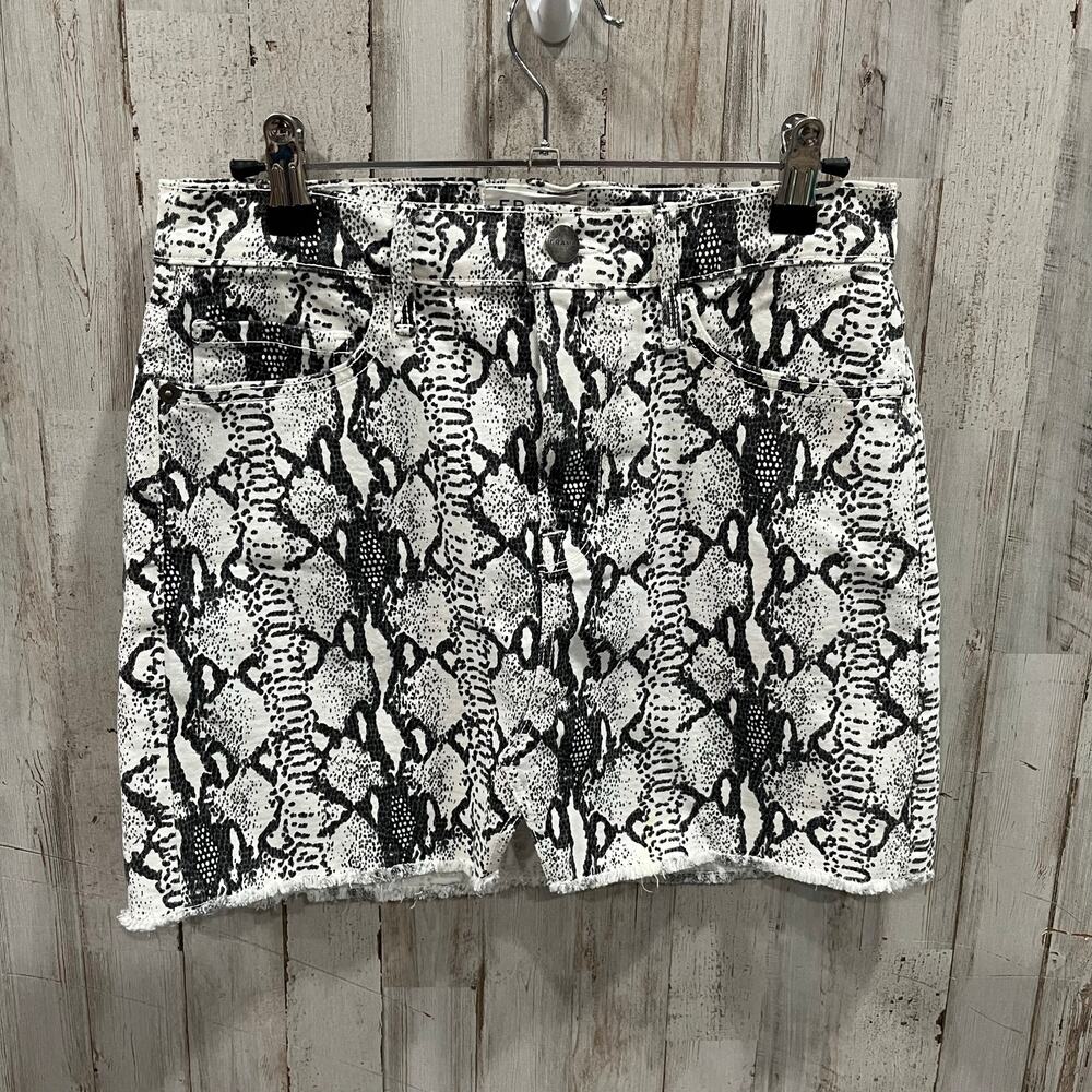 Frame Le Mini Split Front Black Python-Print Deni… - image 2